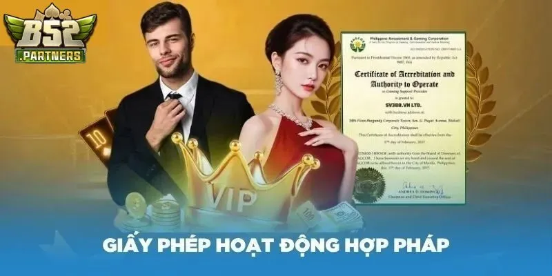 Giấy Phép B52Club 3 Giấy phép B52Club thuộc quyền sở hữu rộng rãi